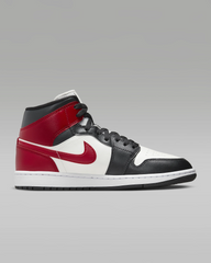 JORDAN 1 Mid   Noir/White/Gym Red #.