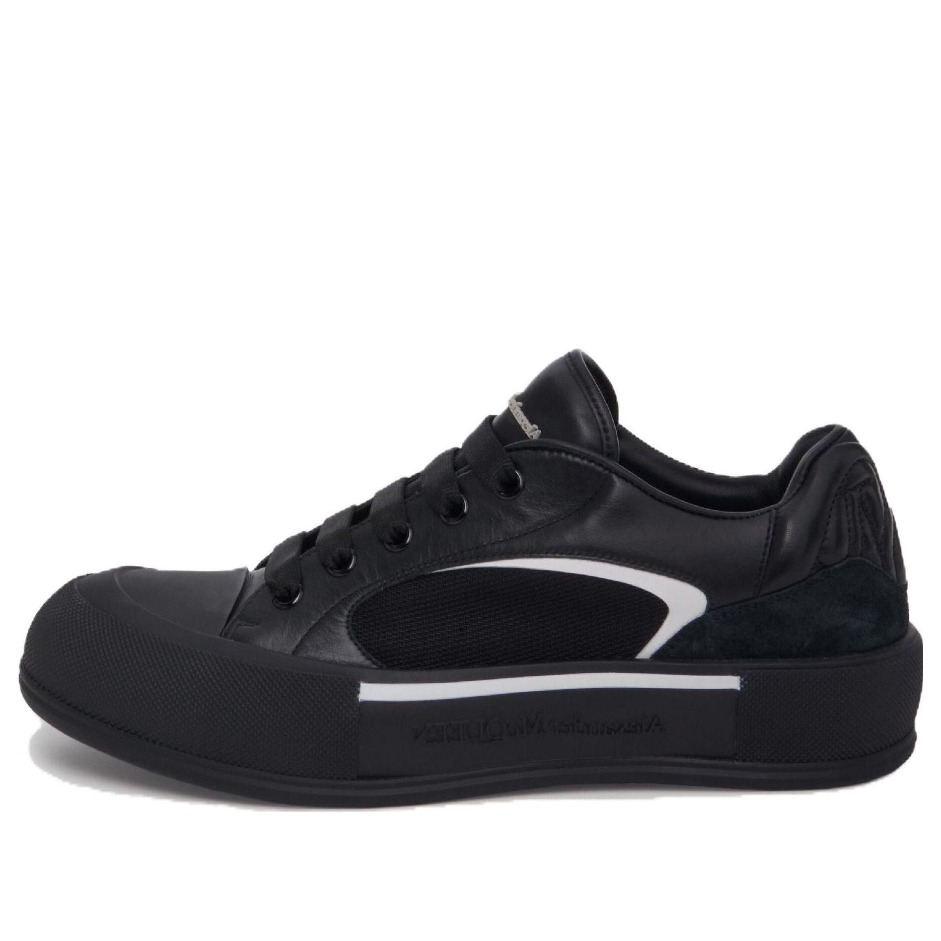 Alexander McQueen Skate Deck Plimsoll Shoes 'Black White' 777241W4SS31070 #