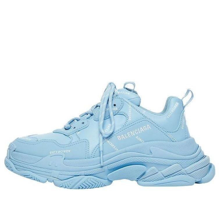 (WMNS) Balenciaga Triple S Sneaker 'Allover Logo - Light Blue' 524039W2FA14090 #