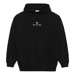 (WMNS) Balenciaga Alphabet Printing Long Sleeves Hoodie Black 578135TJVE11034 #