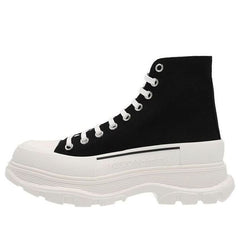 Alexander McQueen Tread Slick Boots 'Core Black White' 705659W4MV21070 #
